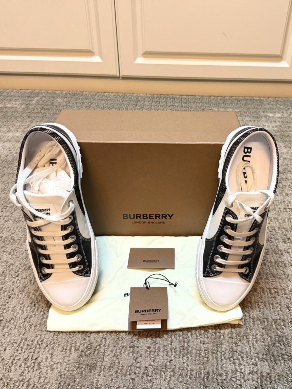 Burberry Low Top Sneaker - Rubber Sole - Size 44